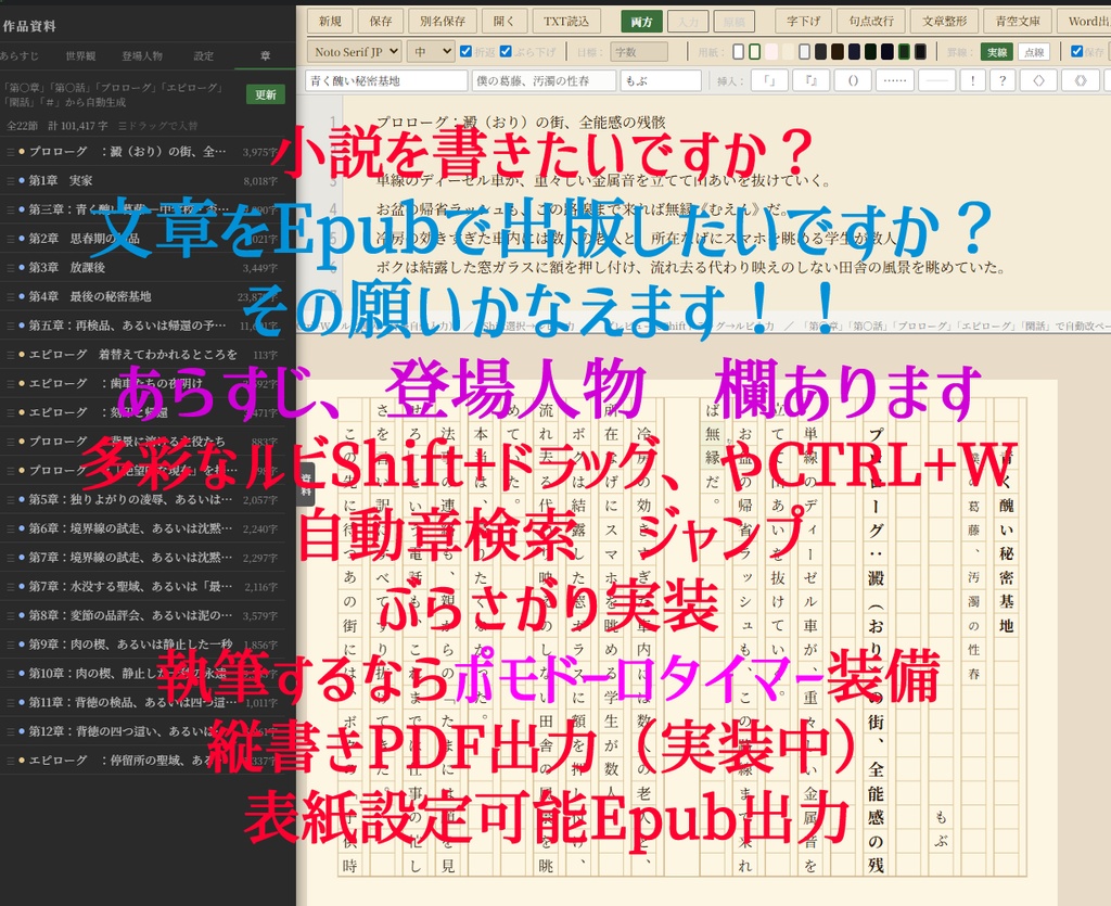 【Epub出版】原稿王【ラノベ原稿・小説・シナリオ】