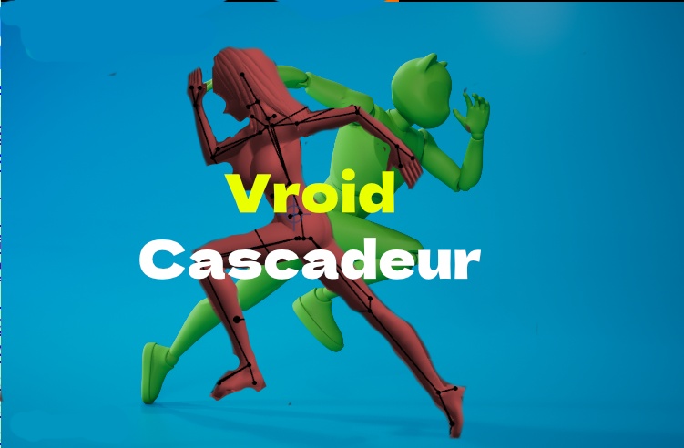 CascadeurのQuickRigでVroidの体の骨や手LRを自動登録するVroidTemplate