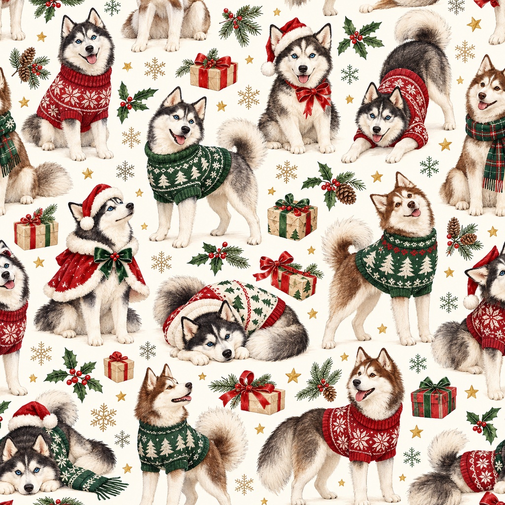 Christmas Printable Origami Paper | 4 Designs, 15×15cm PDF | クリスマス 印刷用折り紙｜15cm正方形・4柄セット