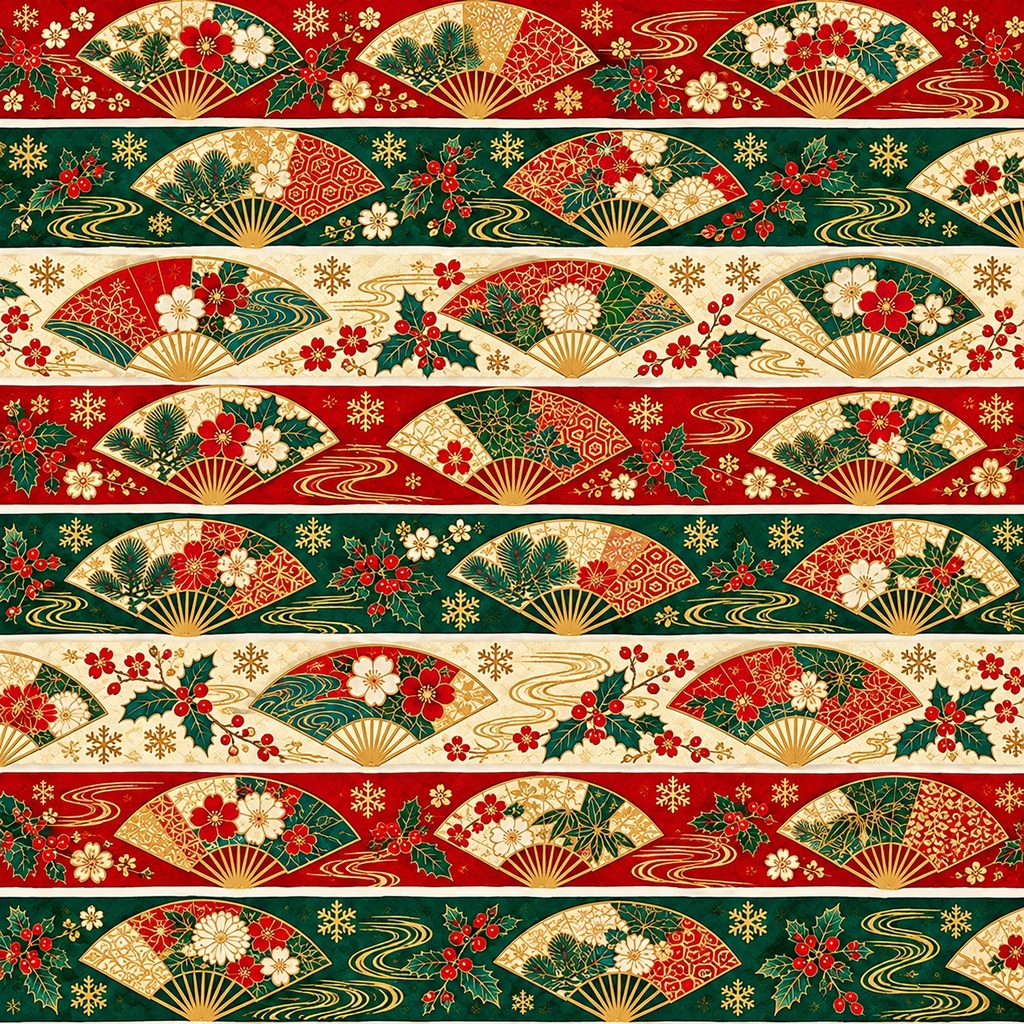 Japanese Kimono Obi Wrapping Paper – Printable PDF, 30 × 30 cm, 24 Pages|着物の帯柄・包み紙PDF 30cm正方形・24枚セット