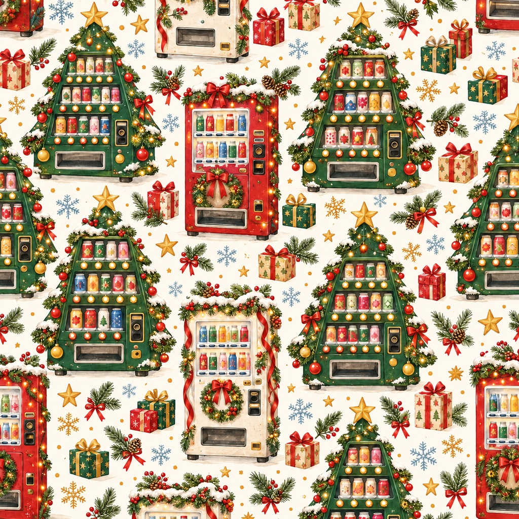 Japanese Christmas Wrapping Paper | Printable PDF, 30×30cm, 4 Designs | 日本のクリスマス ラッピングペーパー｜30cm正方形・4柄セット
