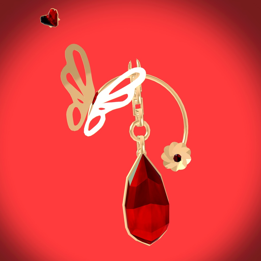 【無料 FREE】 RedFly Earrings 緋飛耳飾