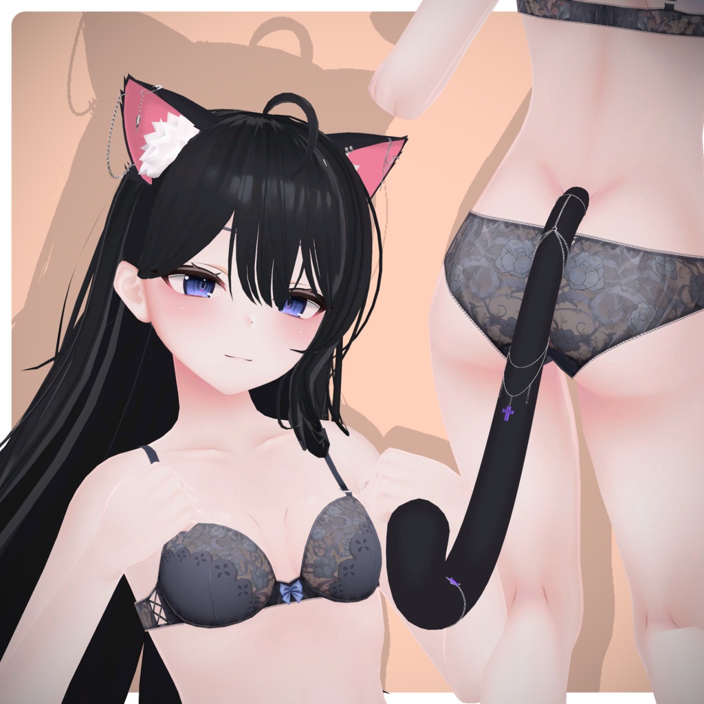 PuppetCat Ears/Tail Set 布偶貓の耳/尾