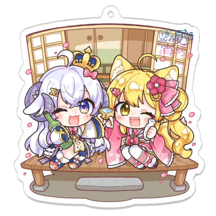 【受注生産/八月下旬発送】蒼星月花アクキー【きみ夏宵あそび/杵月のあ/星影ラピス】