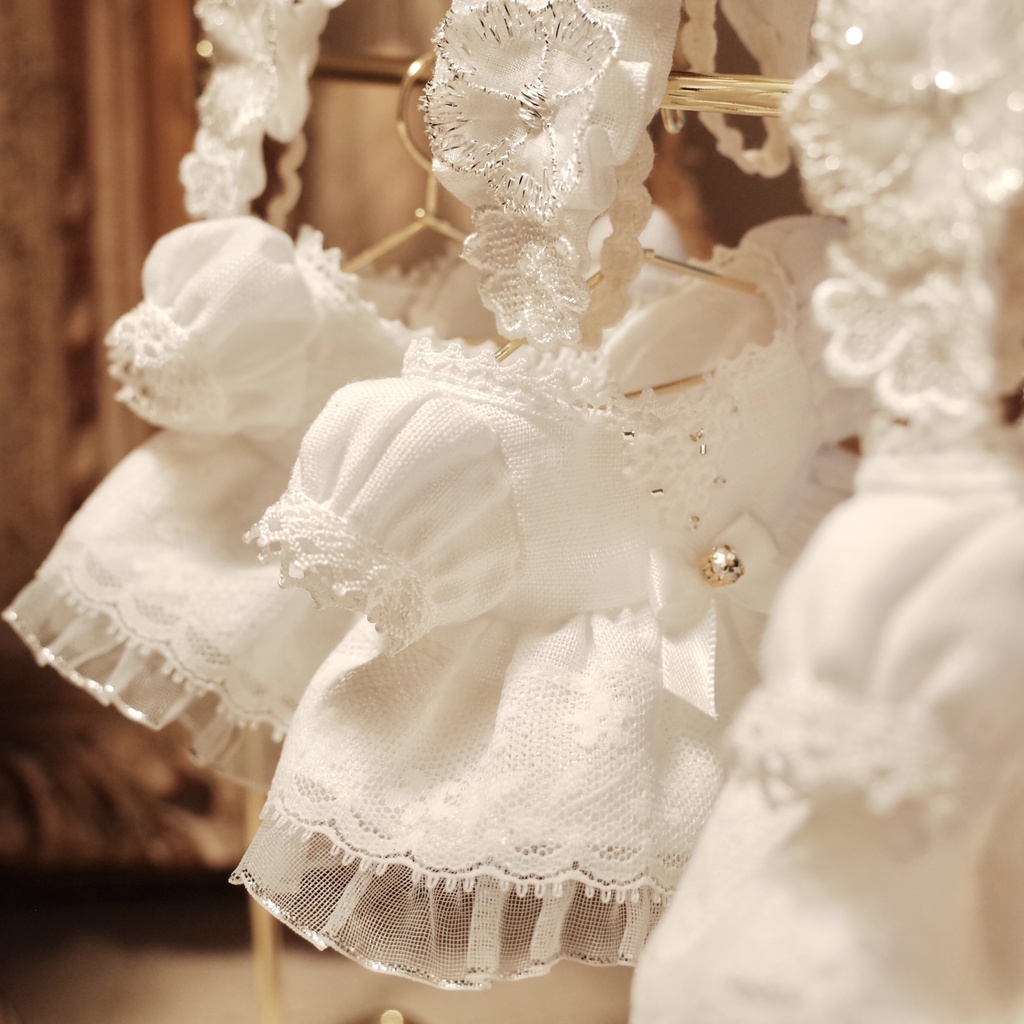 ピュアホワイトなドレス【12cmぬいサイズ】