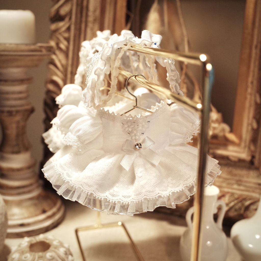 ピュアホワイトなドレス【12cmぬいサイズ】