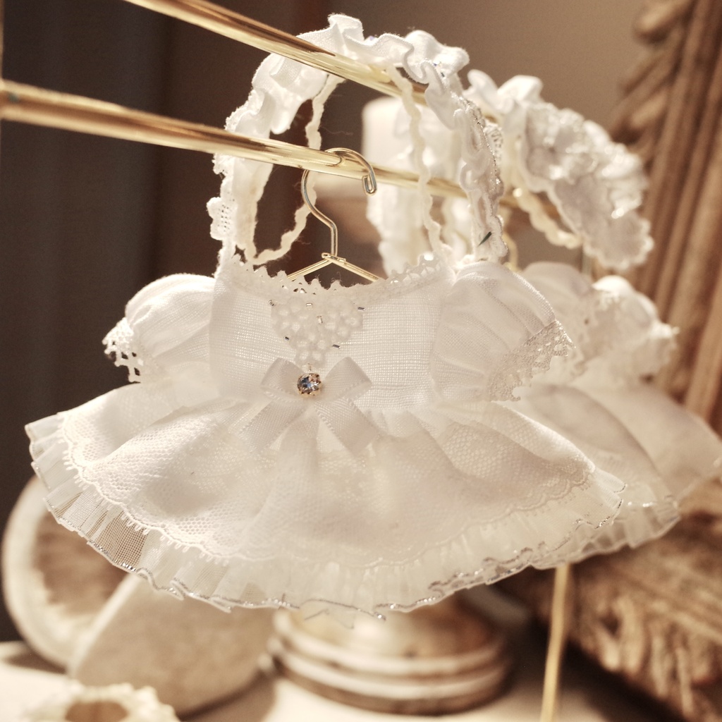 ピュアホワイトなドレス【12cmぬいサイズ】