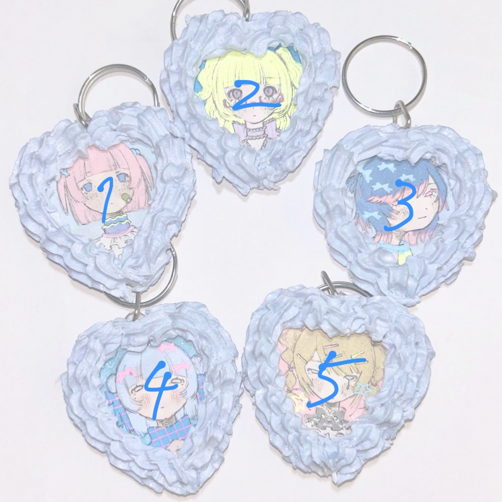 甘い甘い心臓キーホルダー