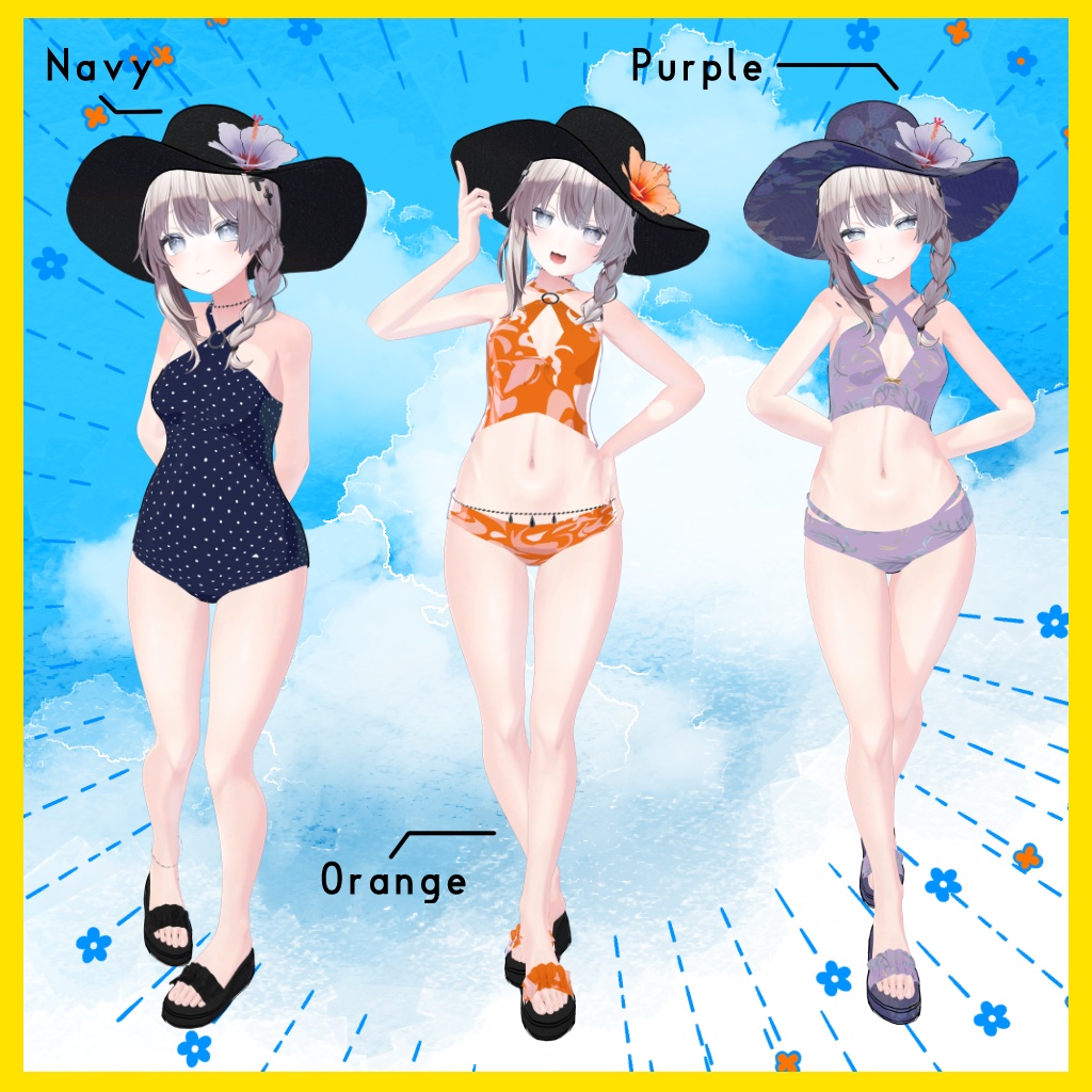 【SiuSiu対応・しなの対応】Let's Go Resort !【VRChat向け衣装・水着】