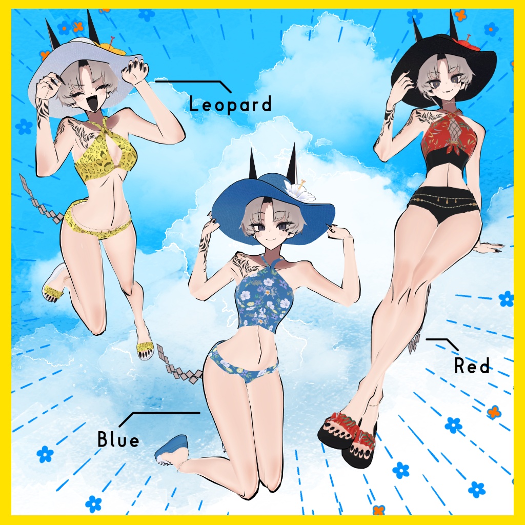 【SiuSiu対応・しなの対応】Let's Go Resort !【VRChat向け衣装・水着】