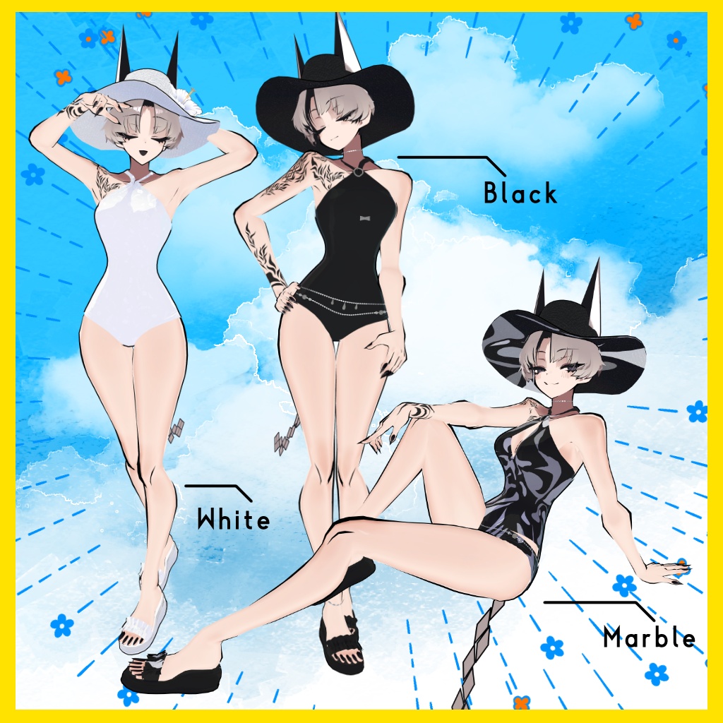 【SiuSiu対応・しなの対応】Let's Go Resort !【VRChat向け衣装・水着】