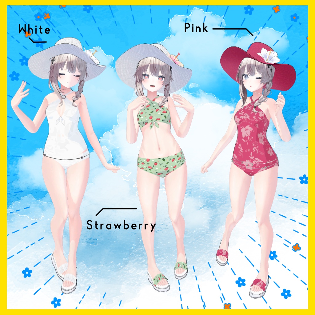 【SiuSiu対応・しなの対応】Let's Go Resort !【VRChat向け衣装・水着】