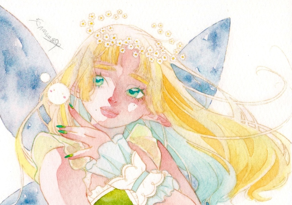 【透明水彩原画】ふあふあとフェアリー