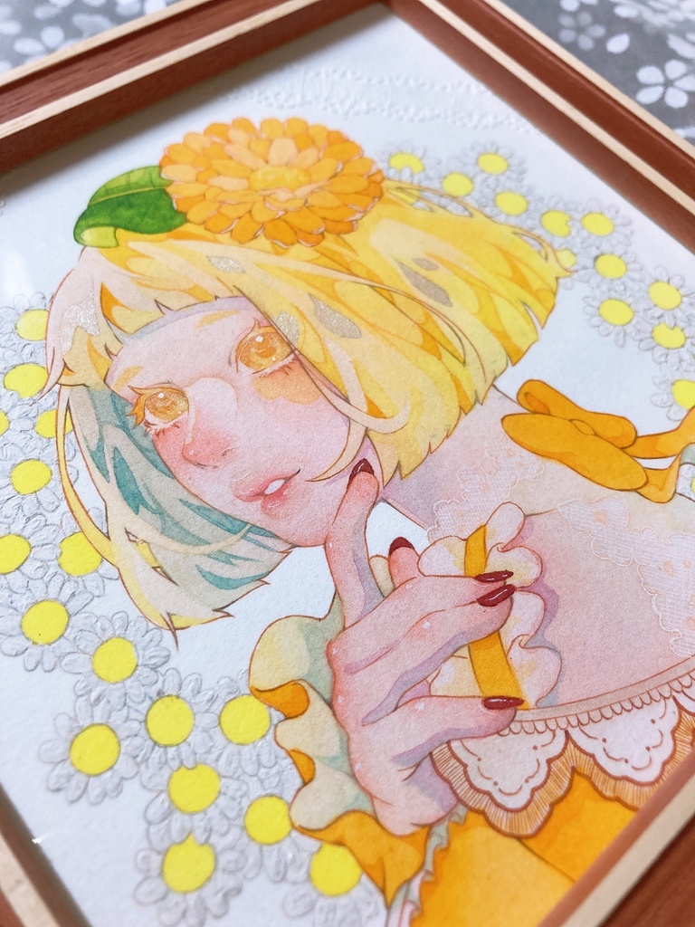 【透明水彩原画】彼女は花と蜜の香り。