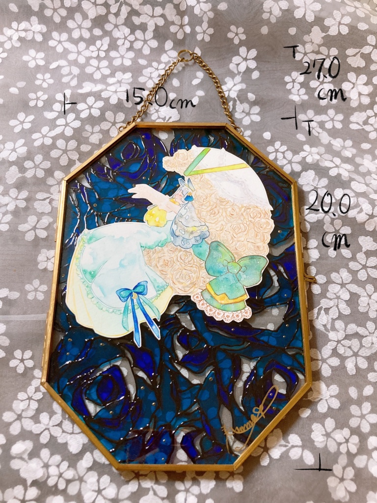 【ステンドグラス】月夜は花