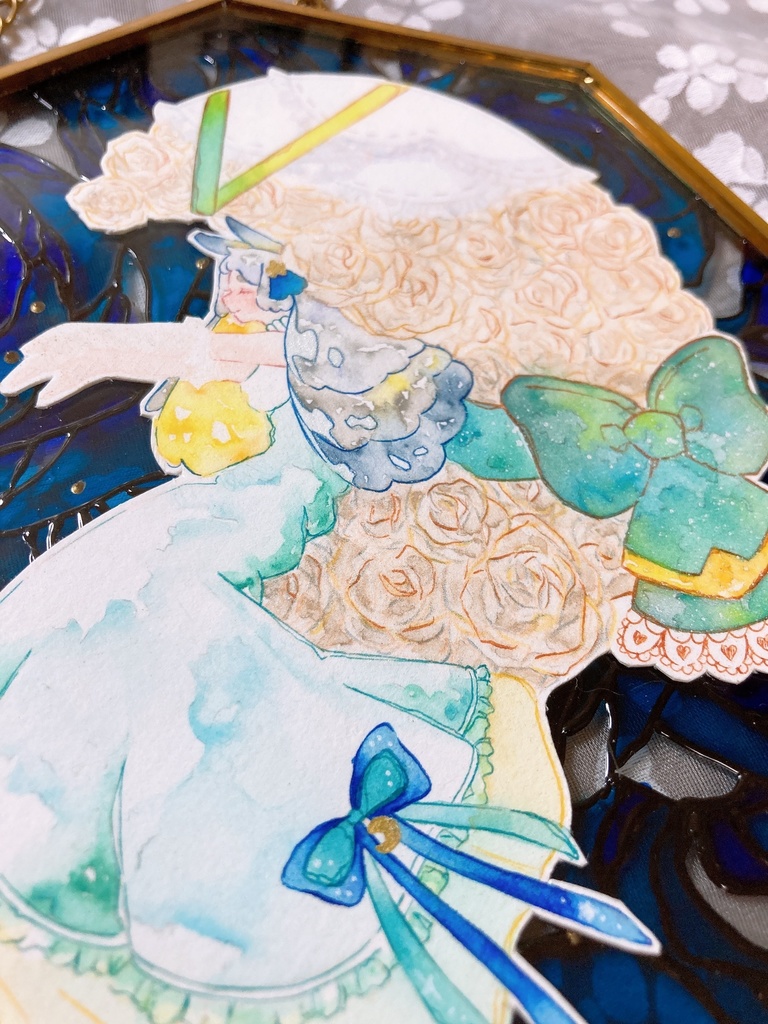 【ステンドグラス】月夜は花