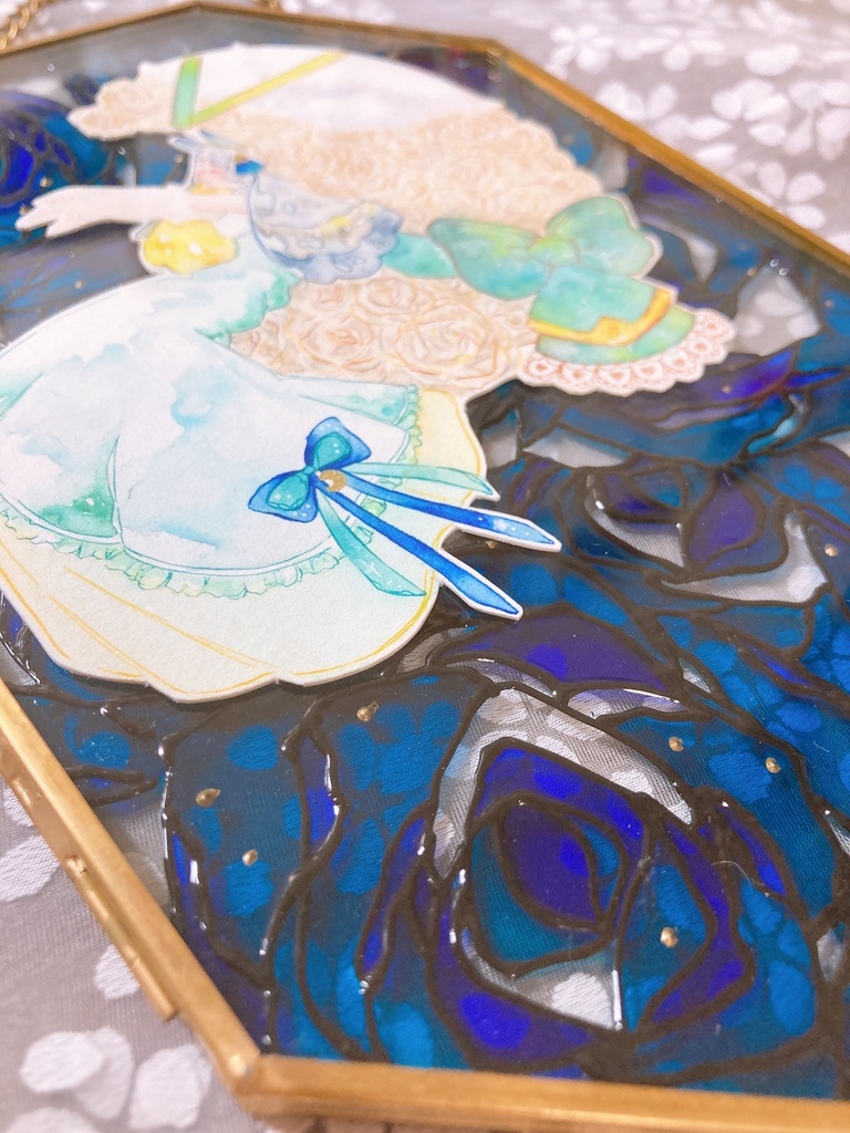 【ステンドグラス】月夜は花