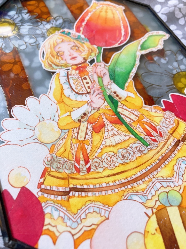 【ステンドグラス】honey bee