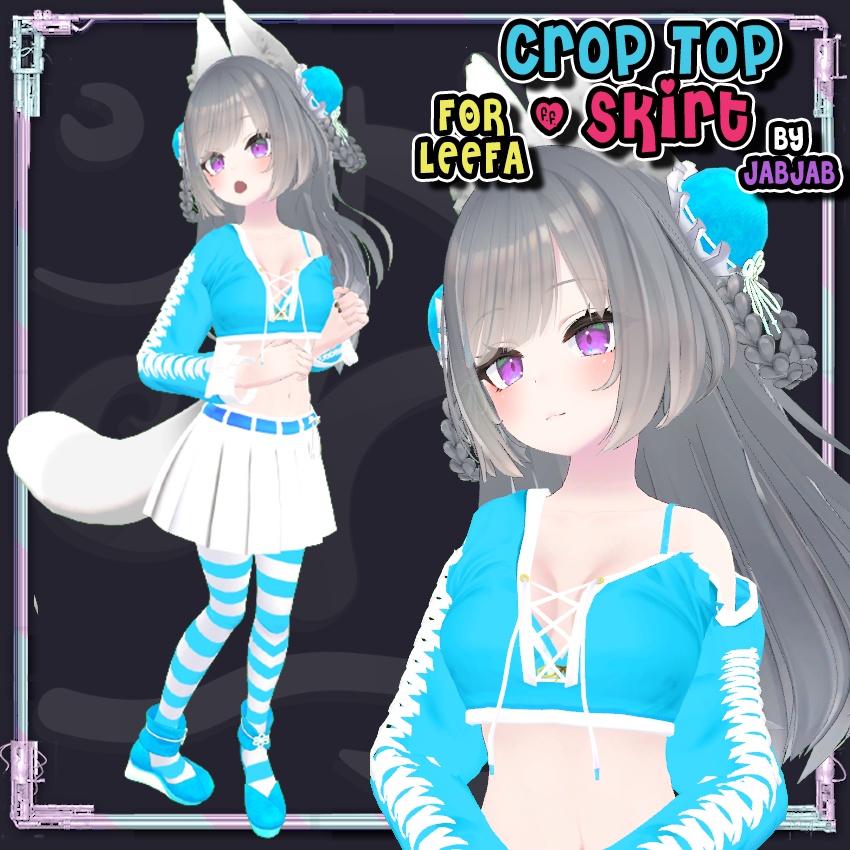 【LEEFAリーファ】❤ Crop Top + Skirt ❤