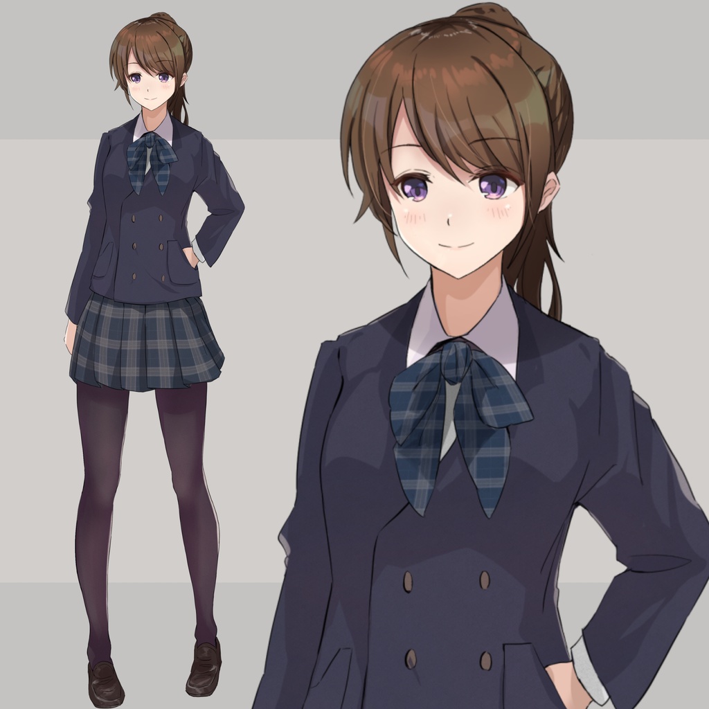 学生立ち絵（差分８種）