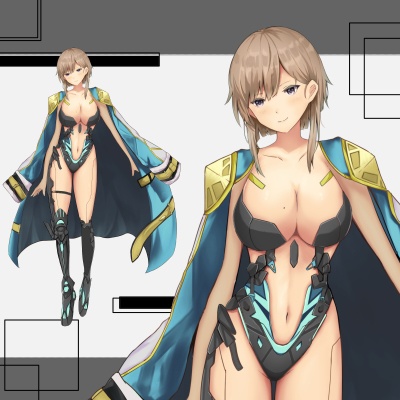 全身立ち絵素材【表情差分８種】