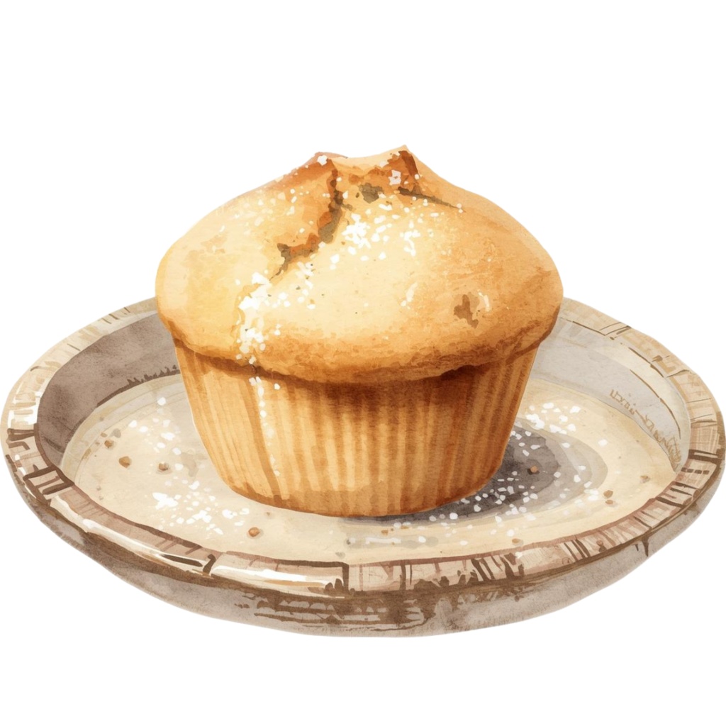 水彩カフェ・クリップアートセット(アンティークベージュ)| PNG透過背景