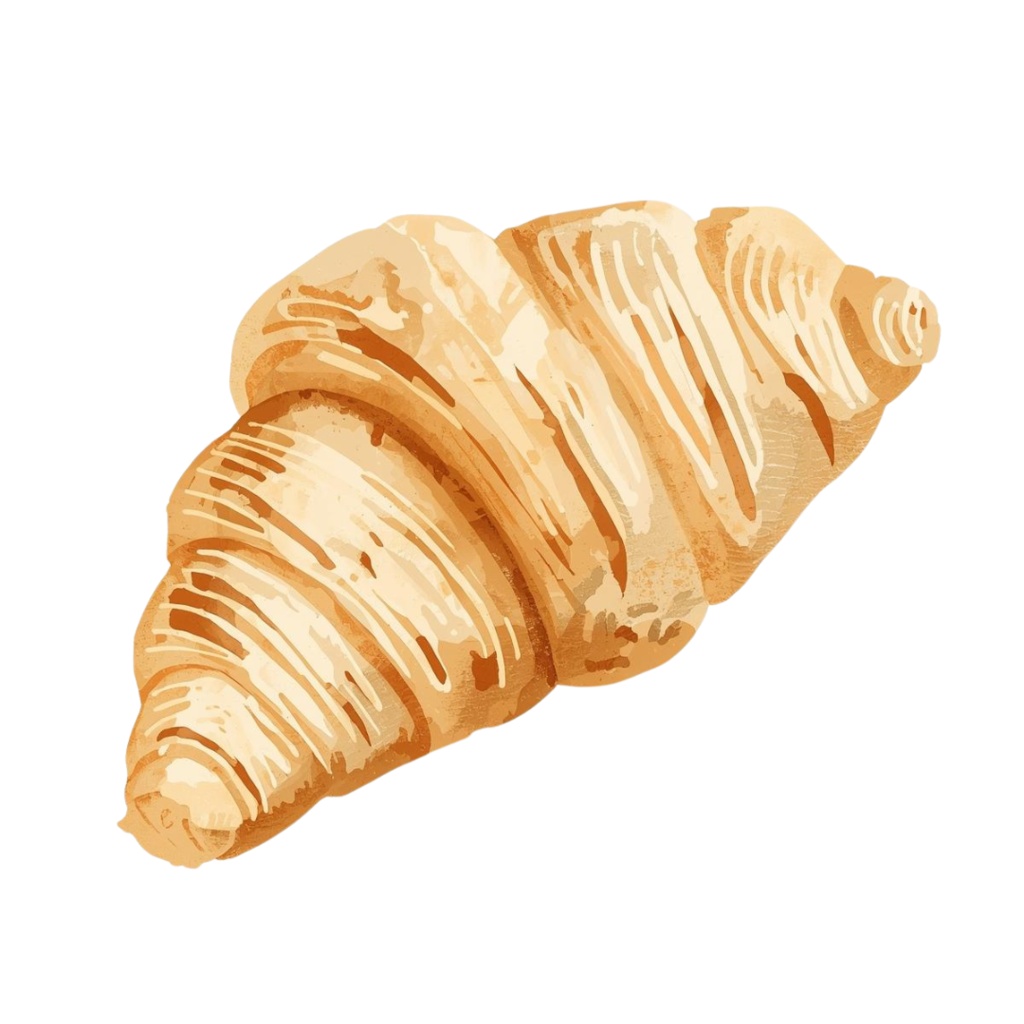 水彩カフェ・クリップアートセット(アンティークベージュ)| PNG透過背景