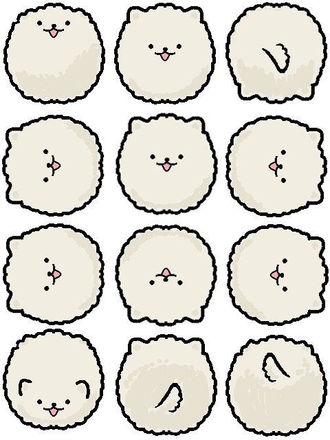 【ピクスクアバター】転がる毛玉