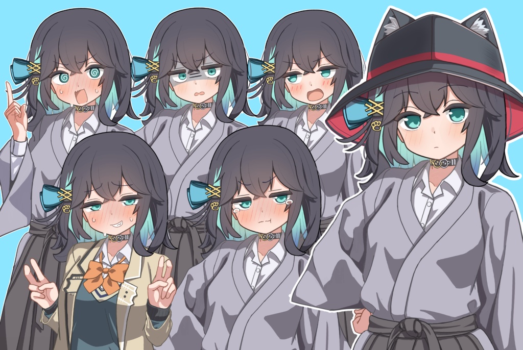 和風探偵っぽい宮舞モカの立ち絵
