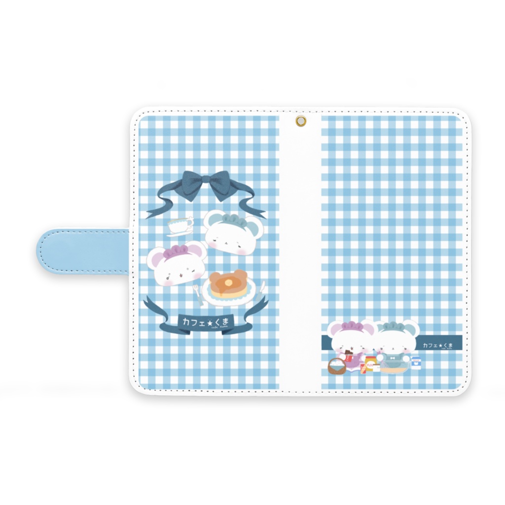 カフェ☆くま Android手帳型スマホケース クルル、マルル