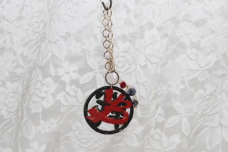 漢字モチーフ切り絵バッグチャーム【試作品】