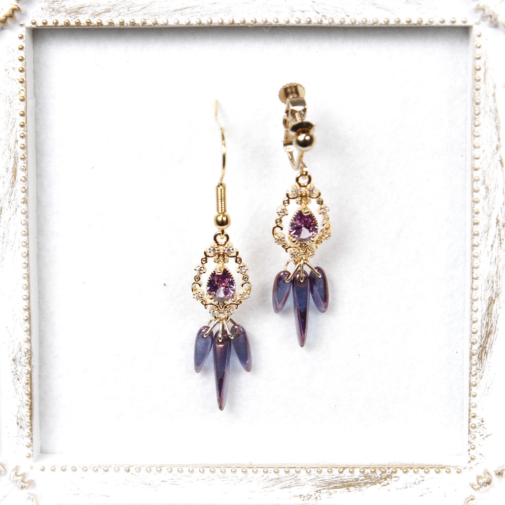 【ピアス】推し色イヤーアクセ(アンティーク)