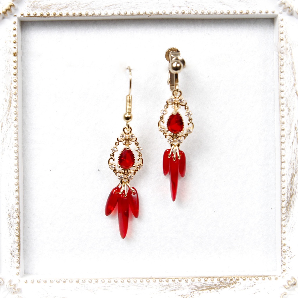 【ピアス】推し色イヤーアクセ(アンティーク)