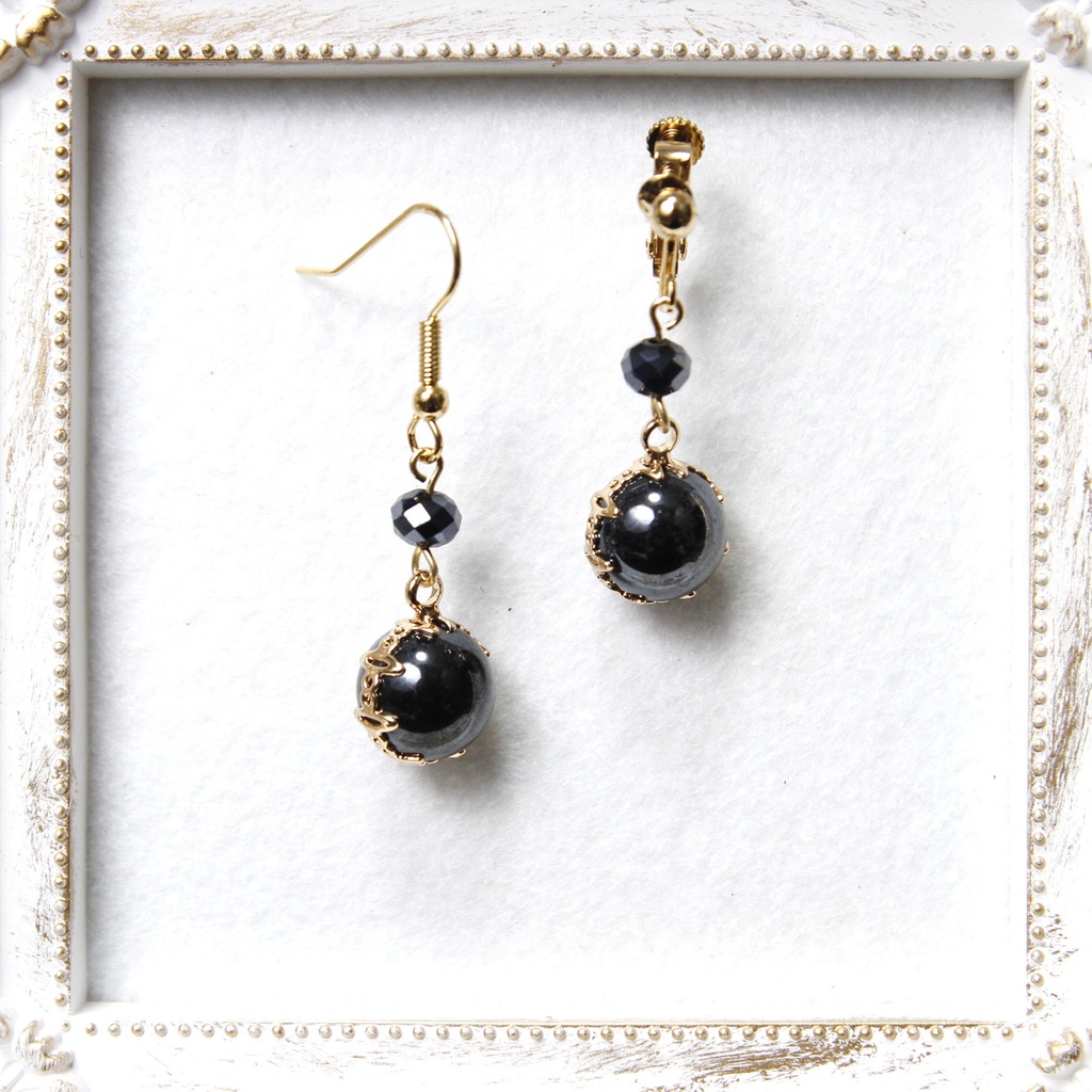 【ピアス】押し色イヤーアクセ(丸玉)