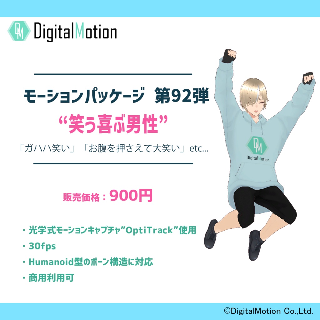 モーションパッケージ第92弾 ”笑う喜ぶ男性”