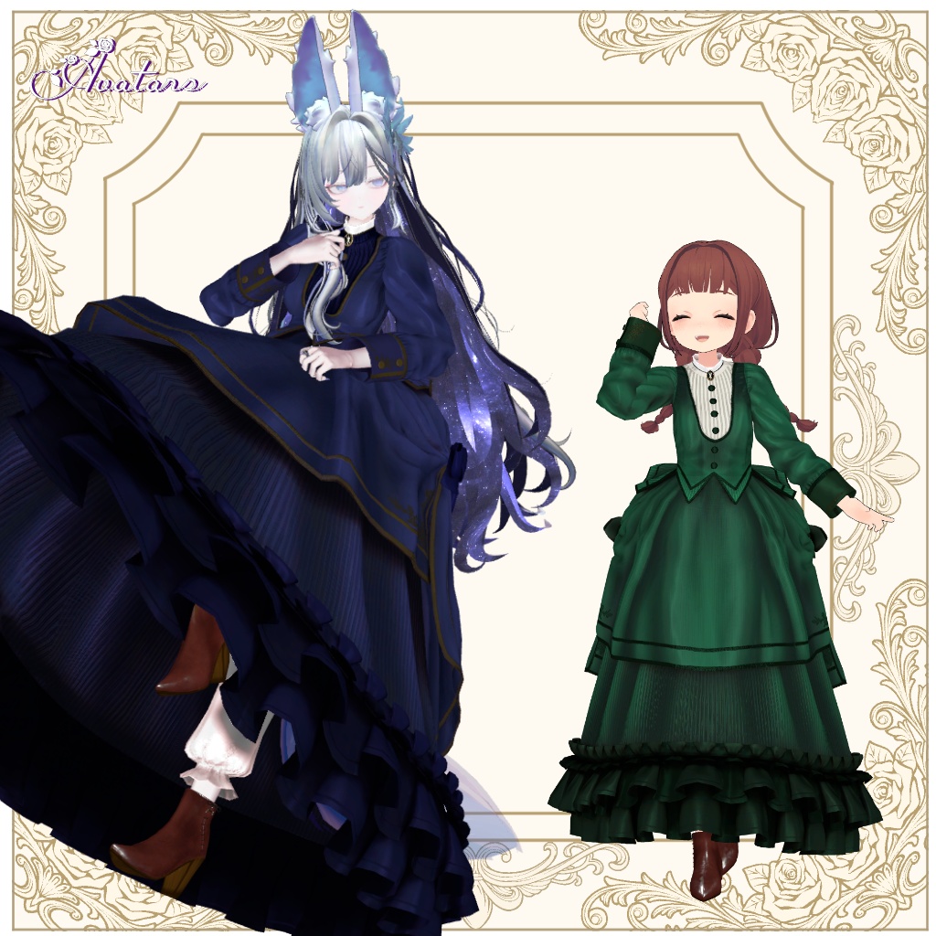 【発売記念セール】PostillionBustleDress【17アバター対応】