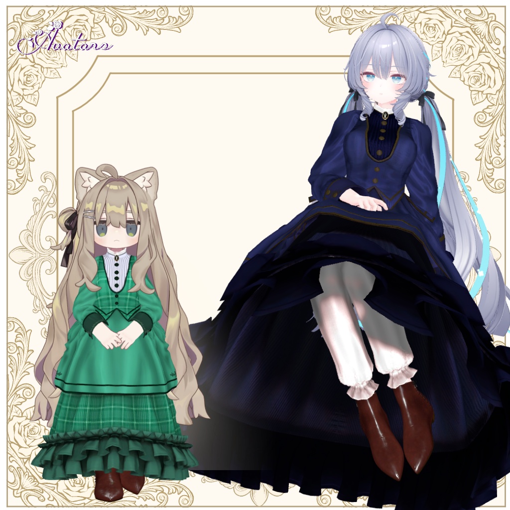 【発売記念セール】PostillionBustleDress【17アバター対応】