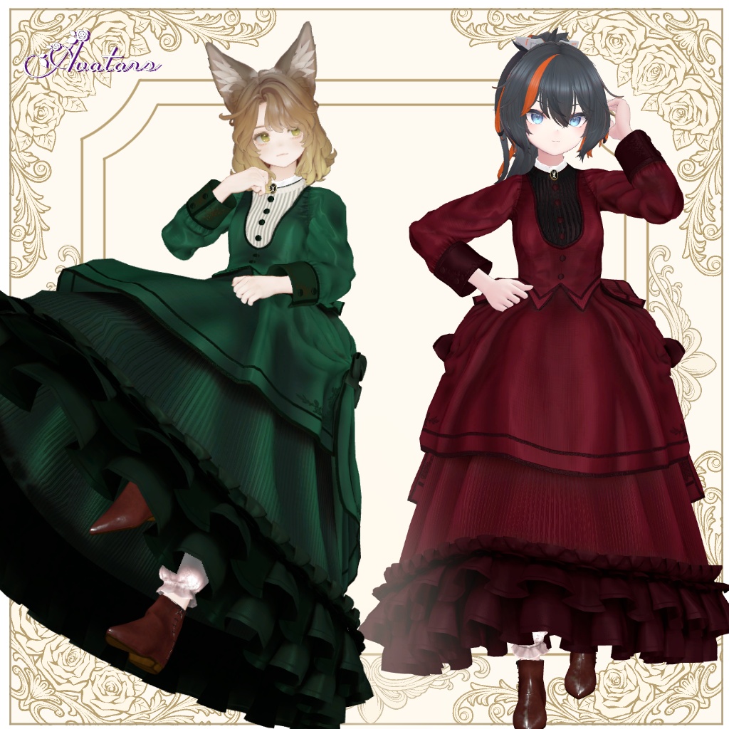 【発売記念セール】PostillionBustleDress【17アバター対応】