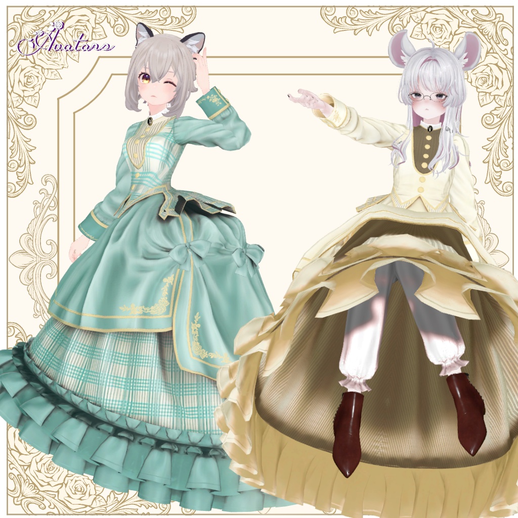 【発売記念セール】PostillionBustleDress【17アバター対応】