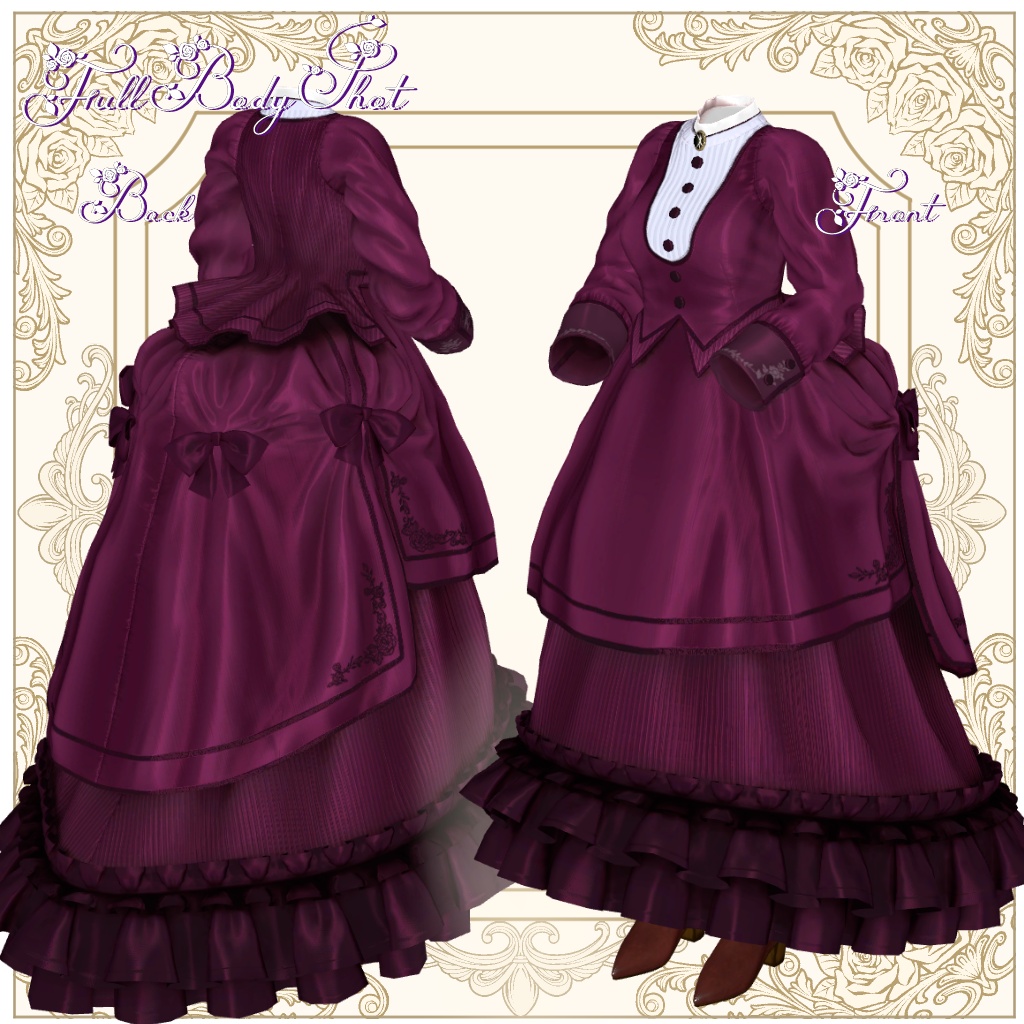 【発売記念セール】PostillionBustleDress【17アバター対応】