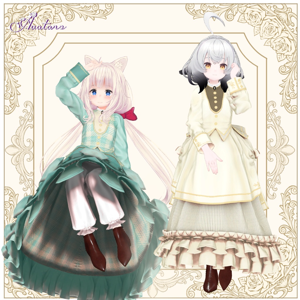 【発売記念セール】PostillionBustleDress【17アバター対応】