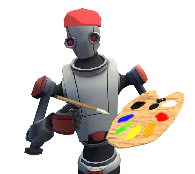 画家セット(ベレー帽、パレット、絵筆)