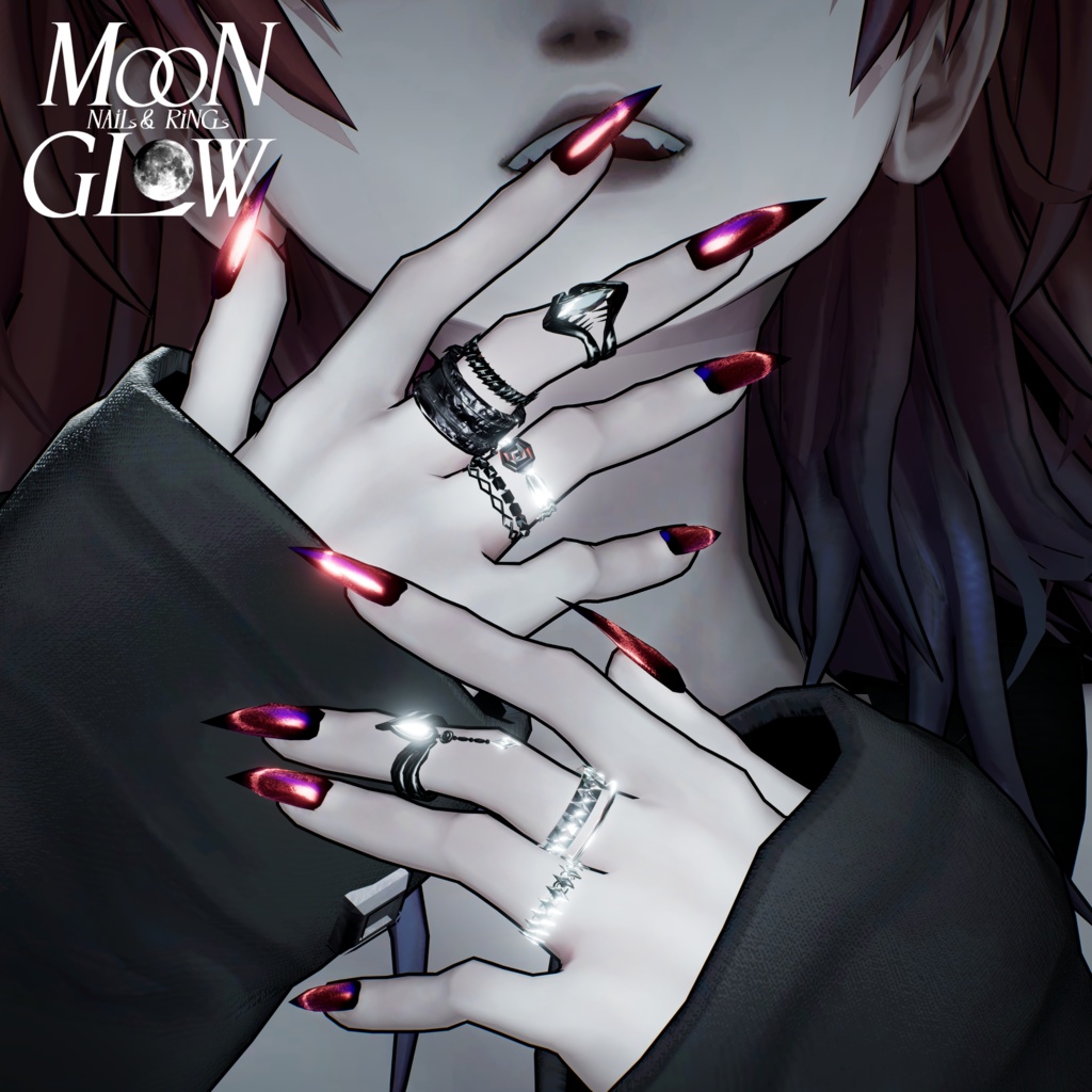 発売記念SALE!【9アバター対応】Moonglow Nails&Rings