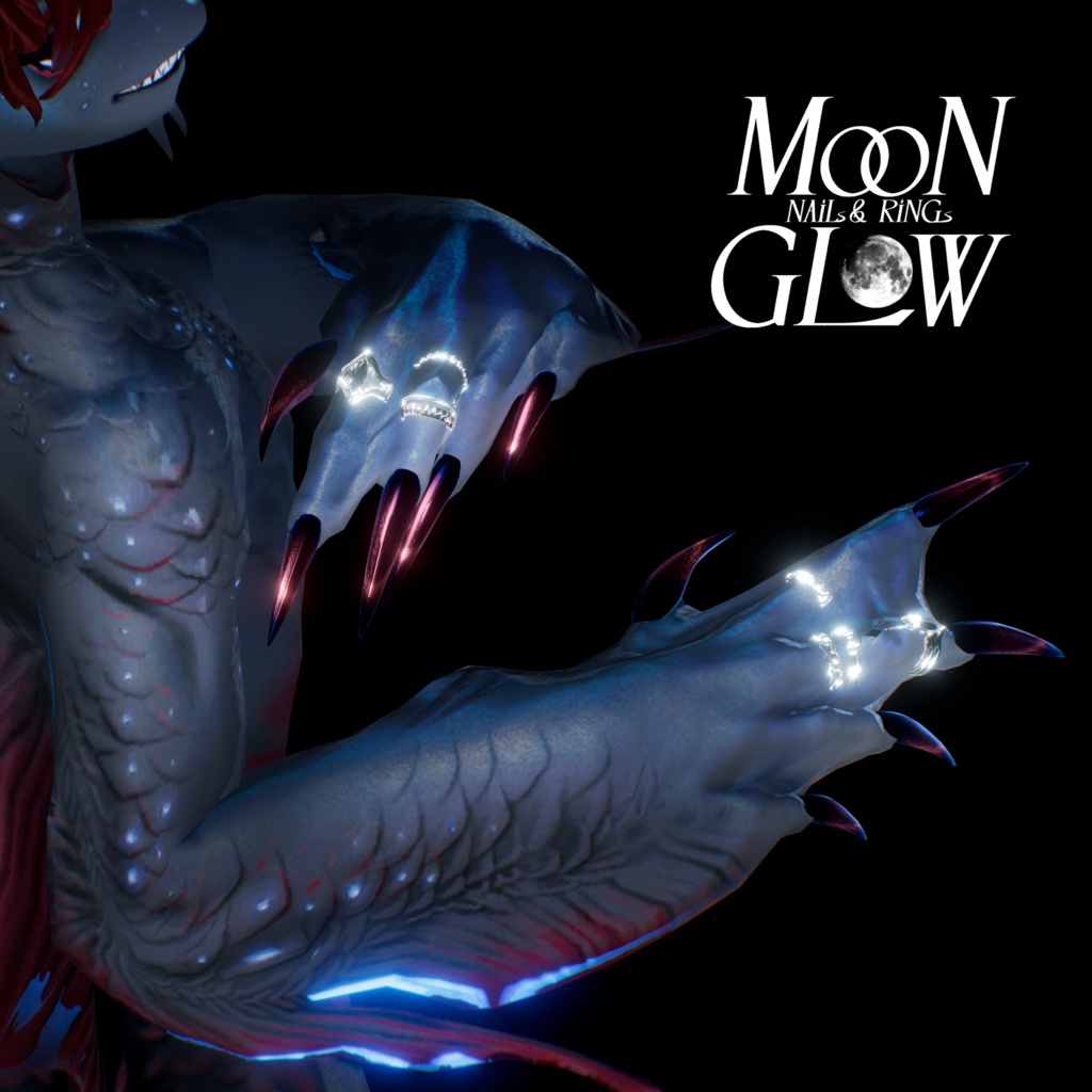 発売記念SALE!【9アバター対応】Moonglow Nails&Rings
