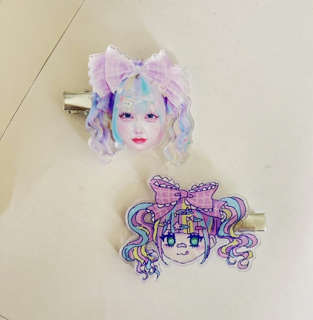 おかお前髪クリップ