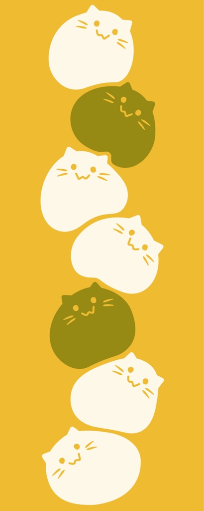 もちもちにゃんぷっぷー 手ぬぐい