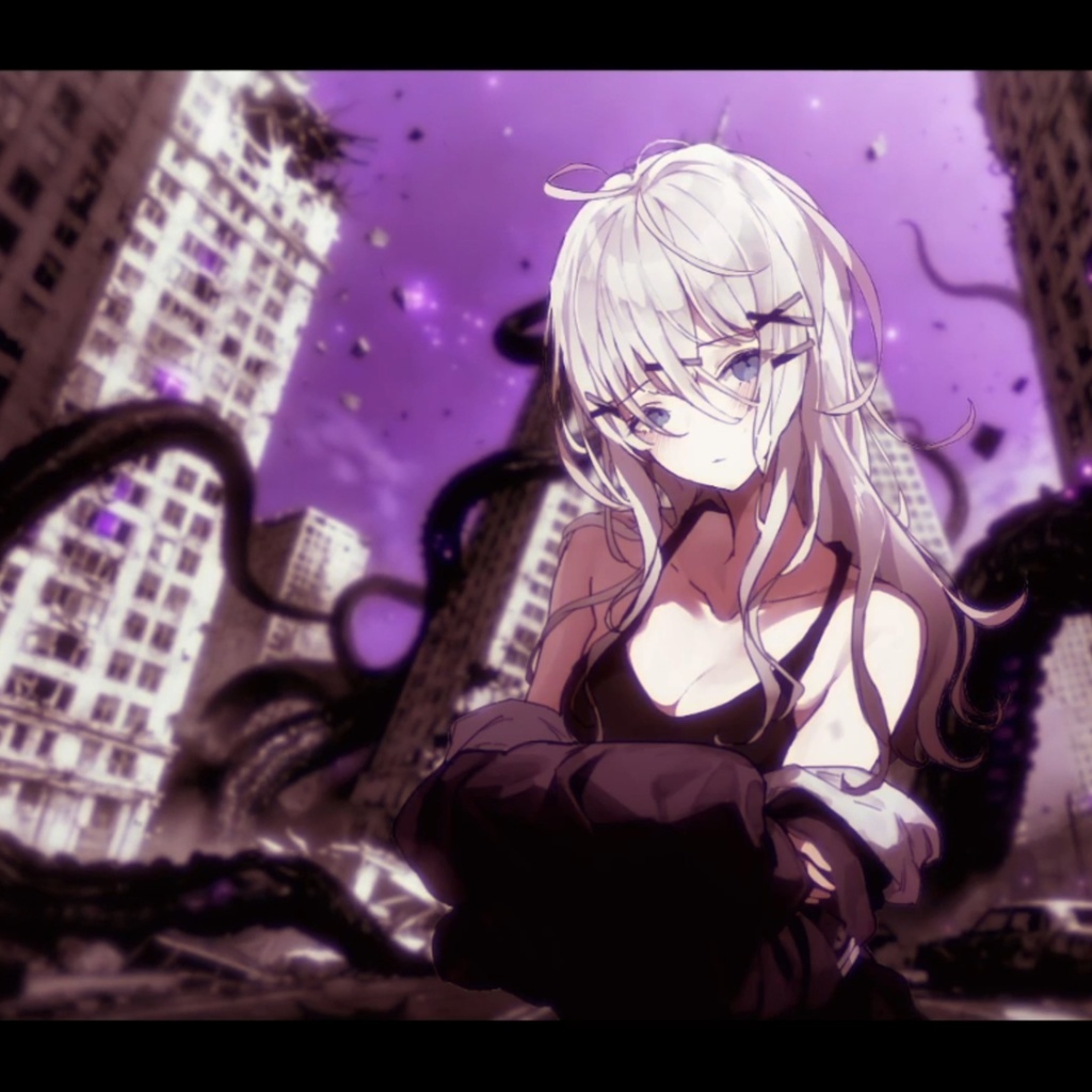 動く背景·蝕む縛り・触手x廃墟x裏世界x微恐怖要素/配信背景・VTS&Shoost フィルター