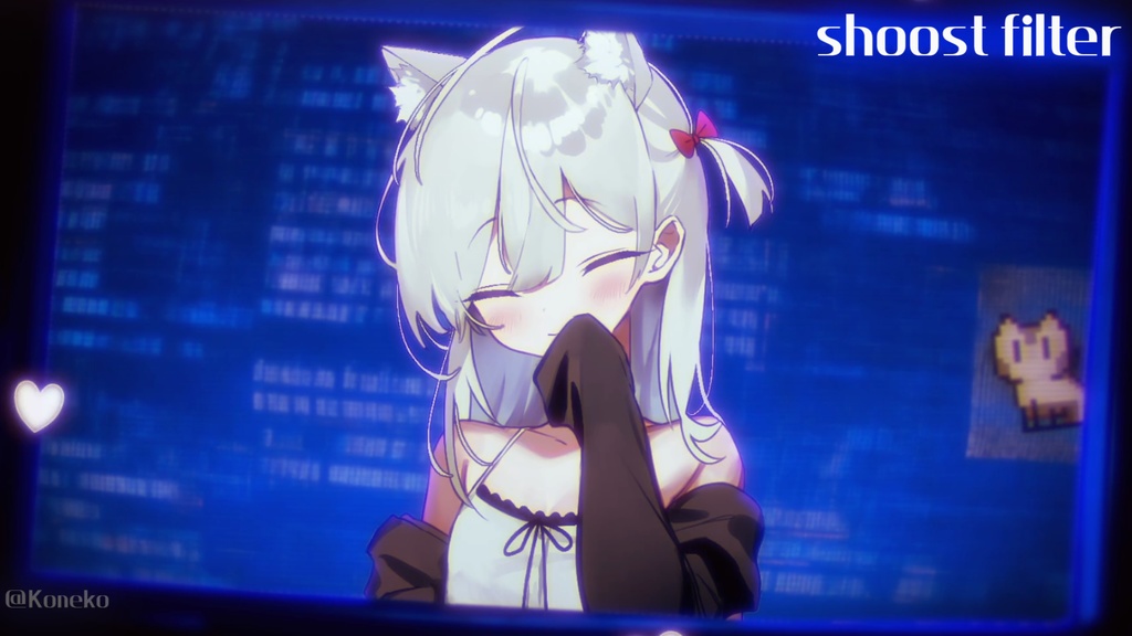 動く背景·被験体の恋人・スクリーン中xヤンデレxエレクトロx文字化けxバーチャル/配信背景・VTS&Shoost フィルター