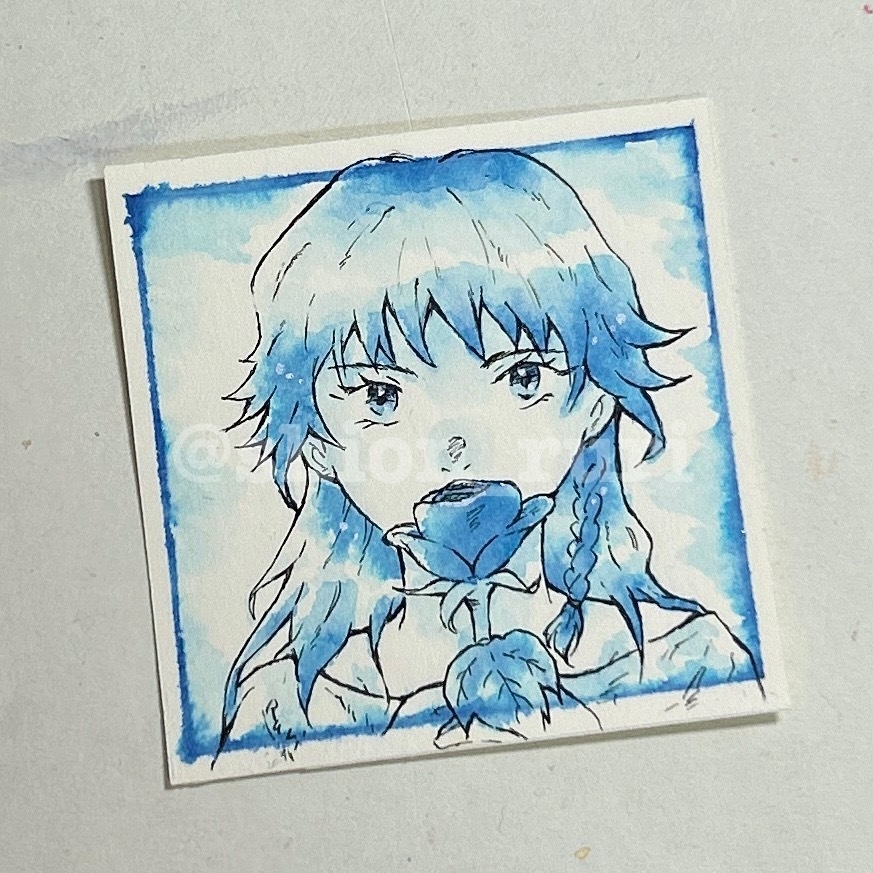 【ミニ原画】インクイラスト-オリジナル⑤-