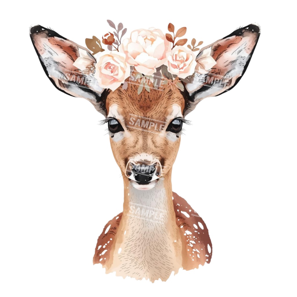 『baby animals(動物の赤ちゃん)』水彩画風 背景透過PNG素材 21点セット